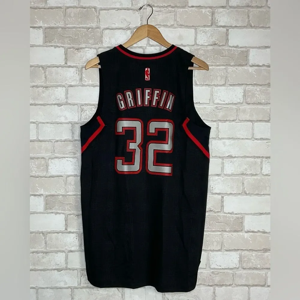 Adidas LA Clippers 32 Blake Griffin Black & Red Jersey Size S